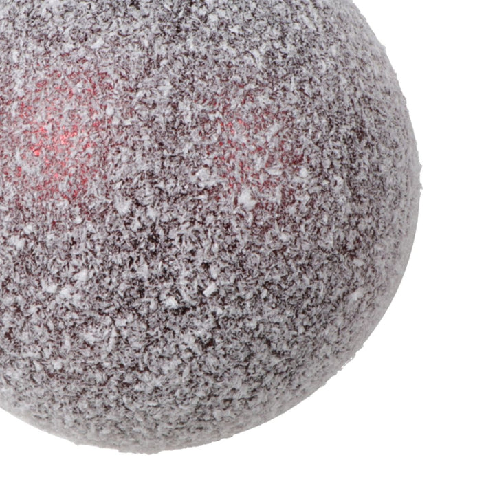 4.75  BURGUNDY MATTE SNOW ORNAMENT 4 BAG