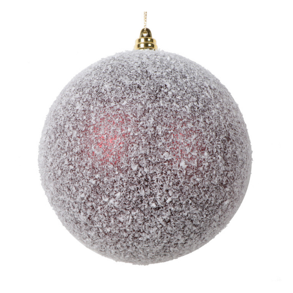 4.75  BURGUNDY MATTE SNOW ORNAMENT 4 BAG - VICKERMAN COMPANY - Compralo en CorinneRegalos.com