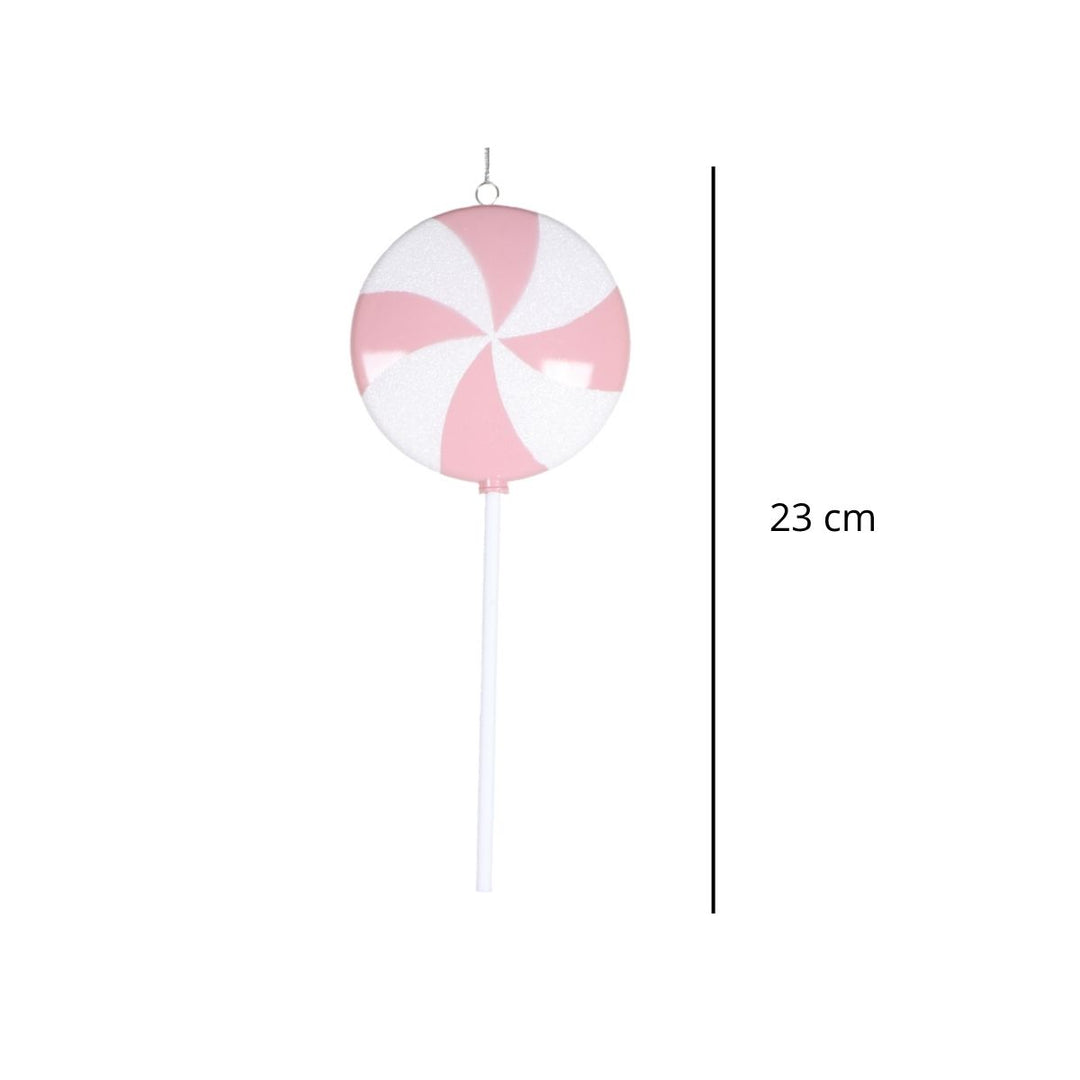 9 PASTEL PINK FLAT LOLLIPOP 6/BAG