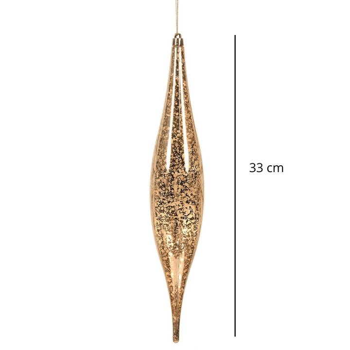 13 INCH ROSE GOLD MERCURY RAIN DROP