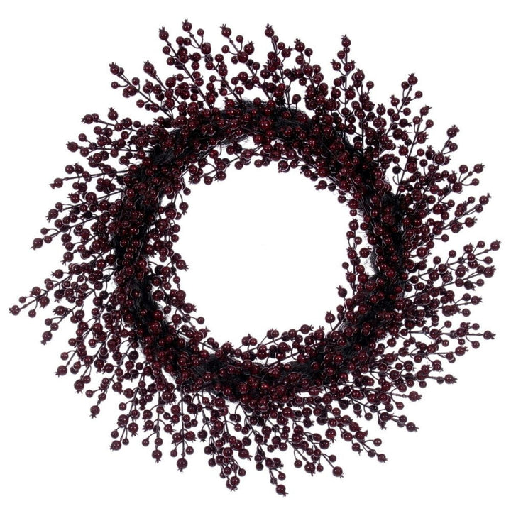 28  BURGUNDY CRAB APPLE MIX BERRY WREATH