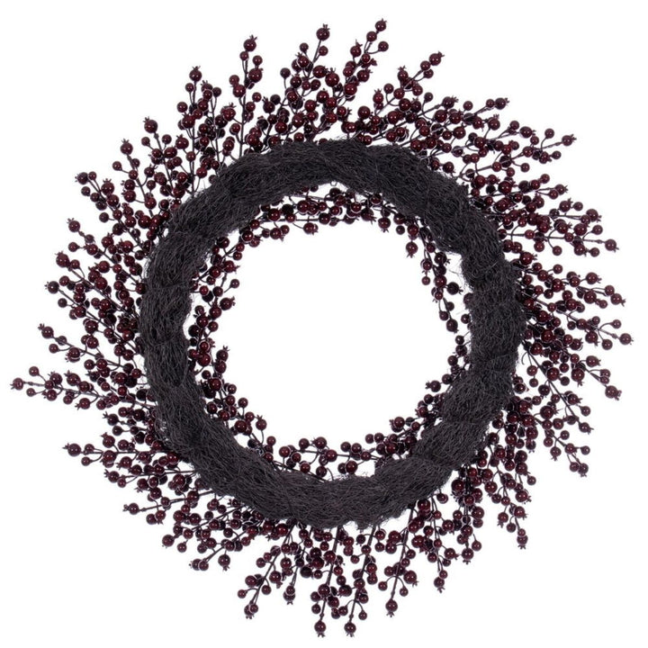 28  BURGUNDY CRAB APPLE MIX BERRY WREATH