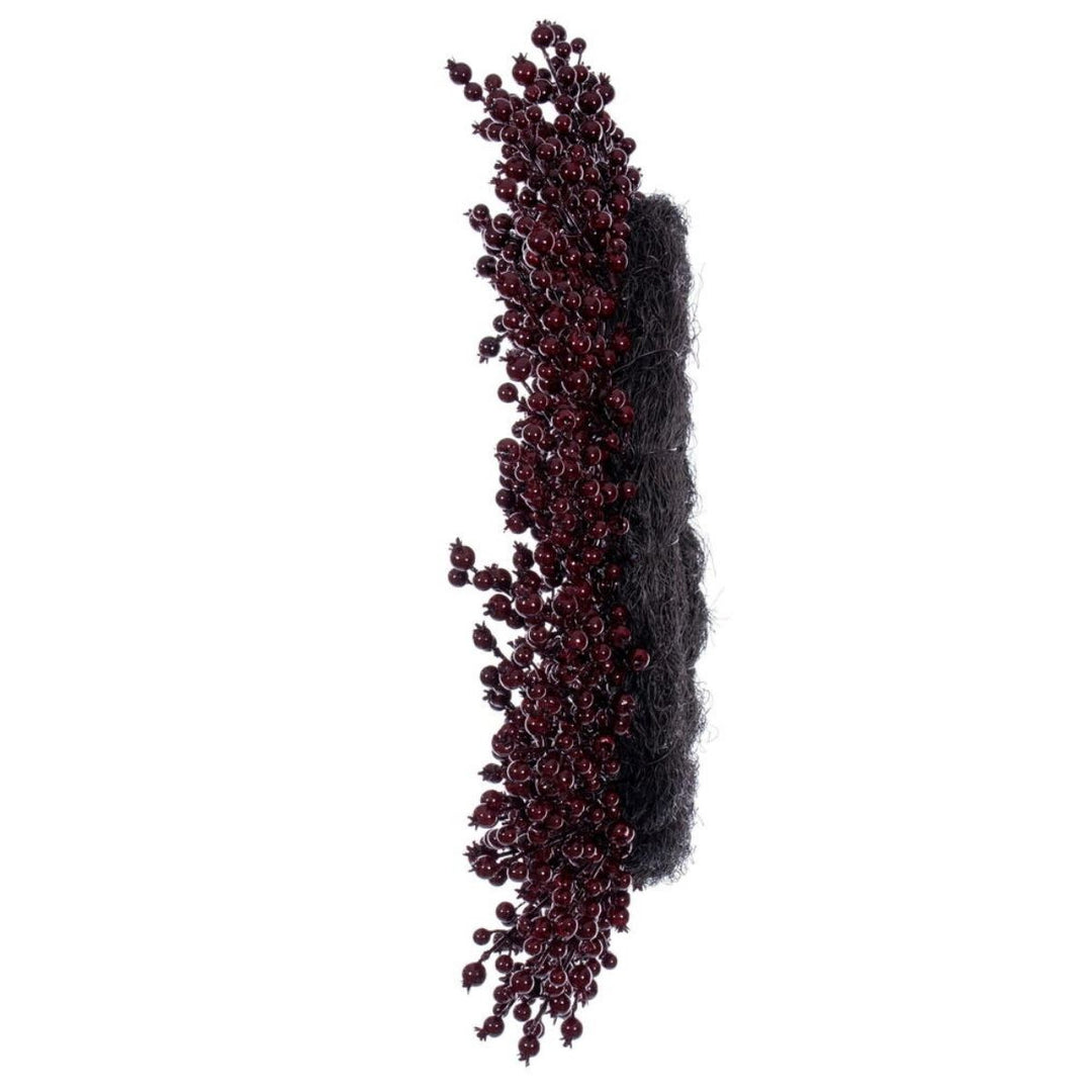 28  BURGUNDY CRAB APPLE MIX BERRY WREATH