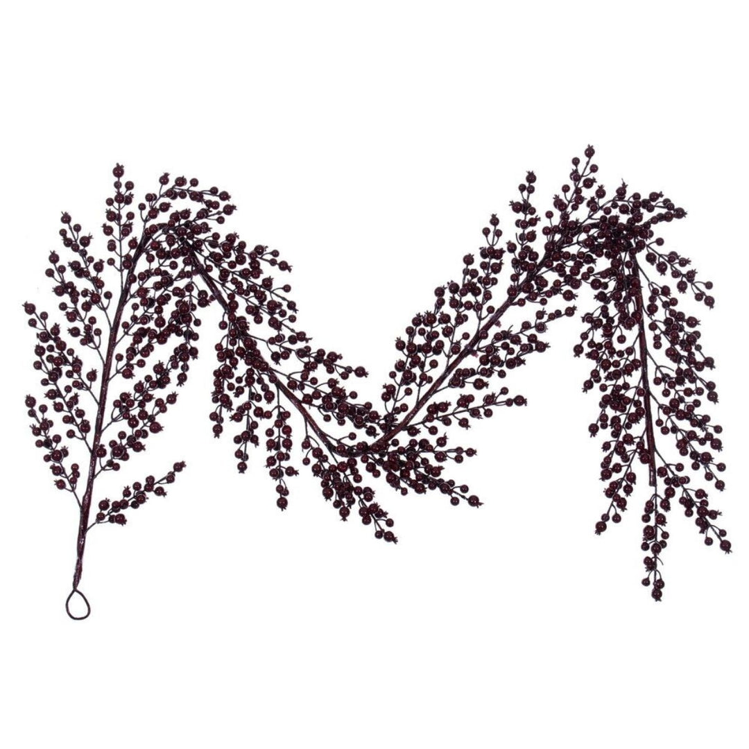 72  BURGUNDY CRAB APPLE BERRY GARLAND