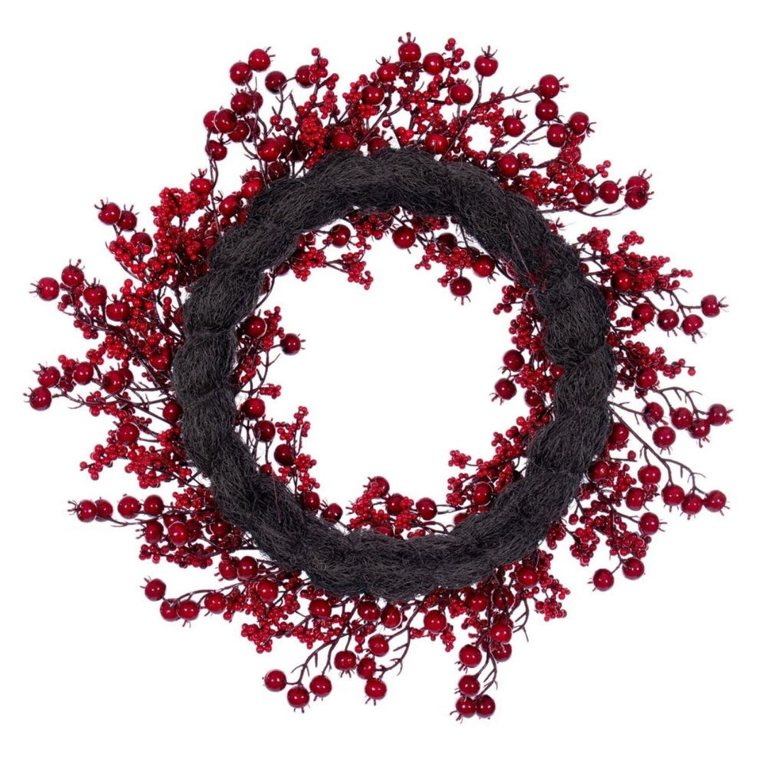 28  RED DELUXE MIXED BERRY WREATH