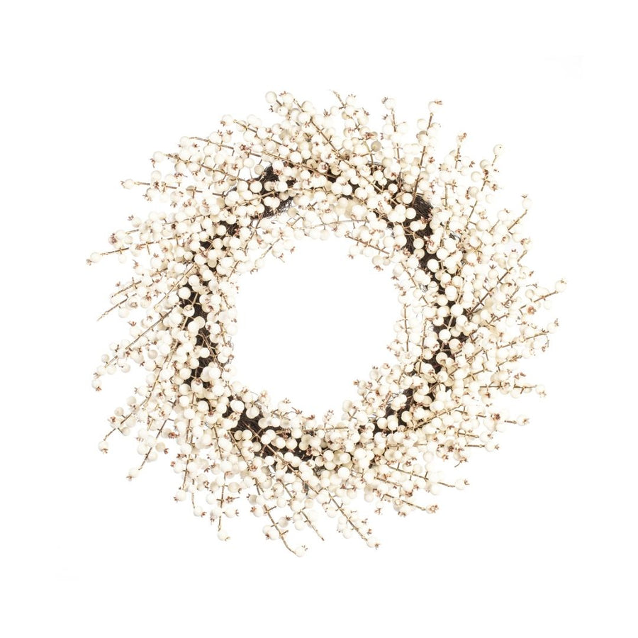 28 WHITE CRAB APPLE MIXED BERRY WREATH - VICKERMAN COMPANY - Compralo en CorinneRegalos.com