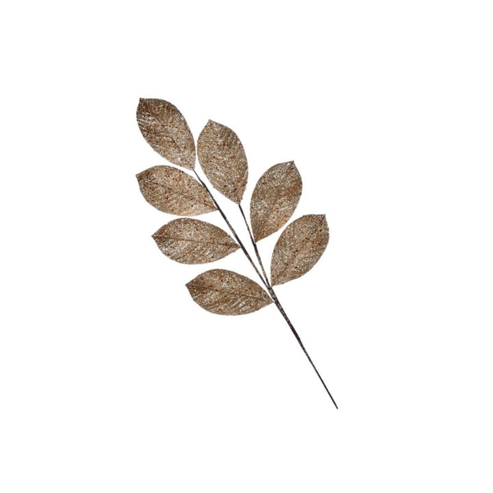 27 GOLD GLITTER LEAF SPRAY 4/BAG