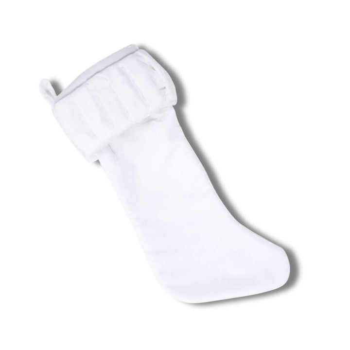 8X19 PLUSH WHITE VELVET STOCKING