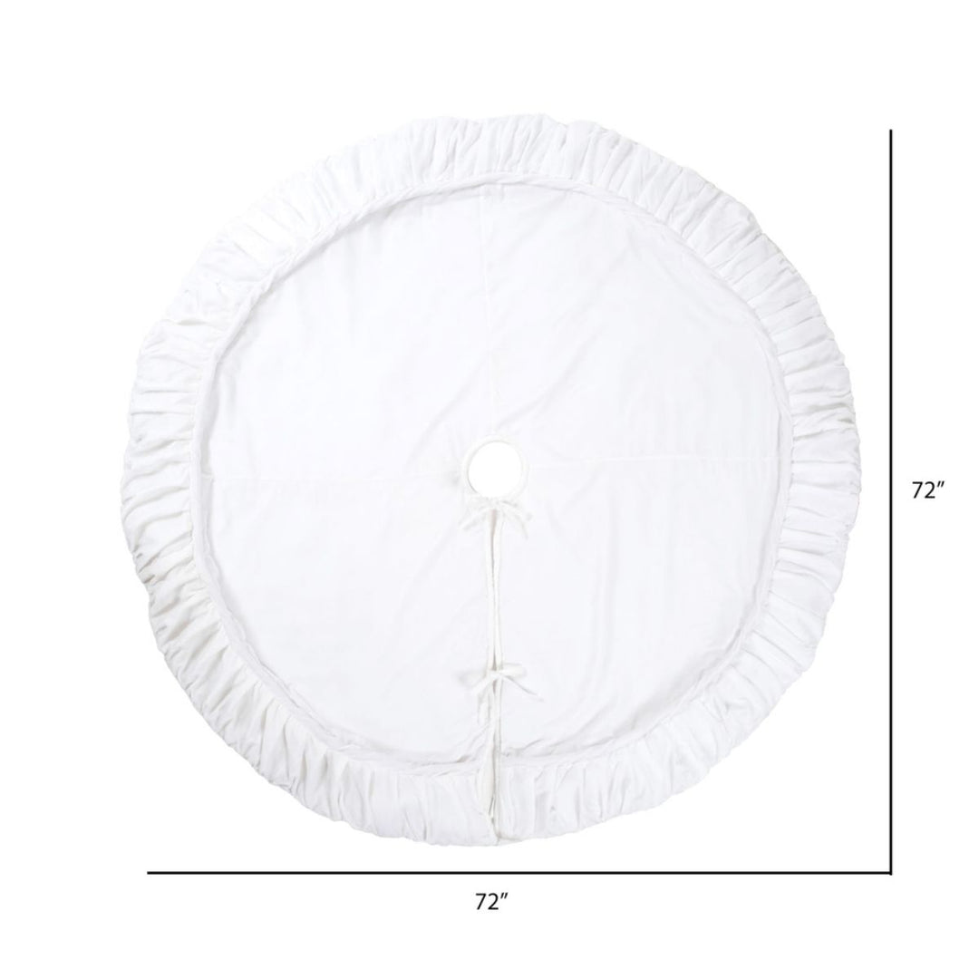 72 PLUSH WHITE VELVET TREESKIRT