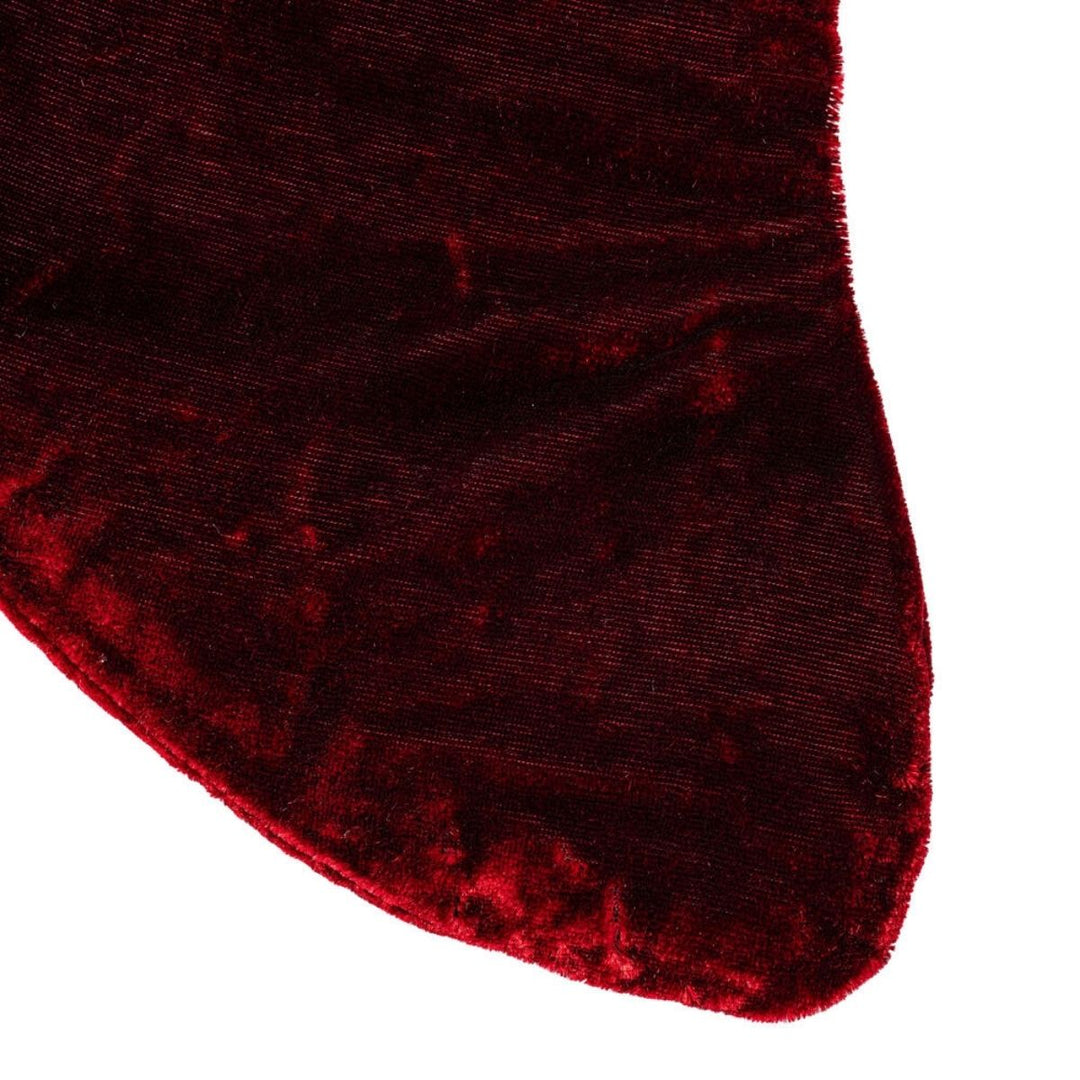 8X19 PLUSH WINE VELVET STOCKING