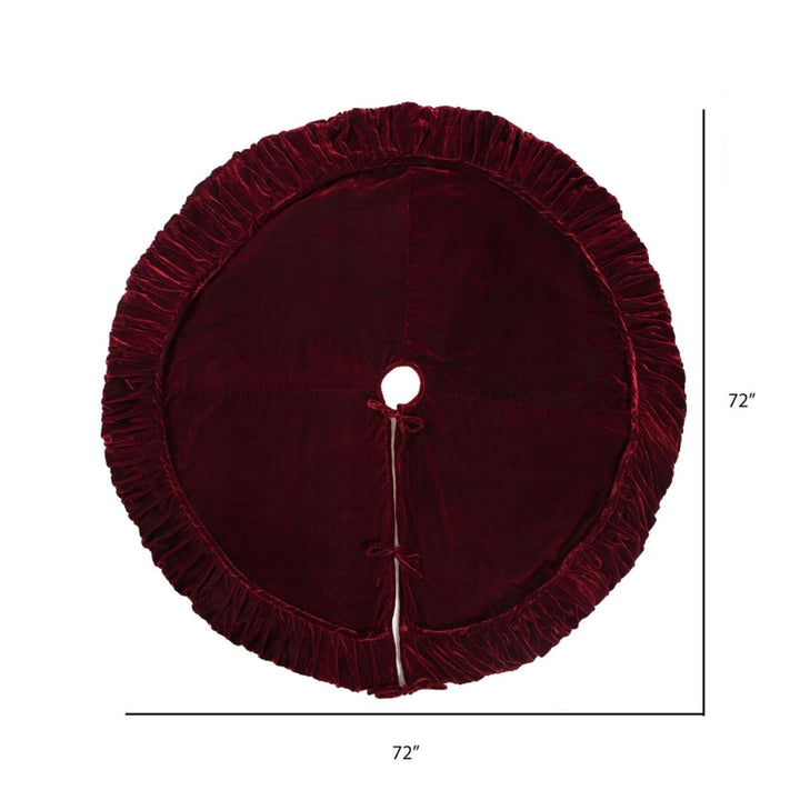 72 PLUSH WINE VELVET TREESKIRT