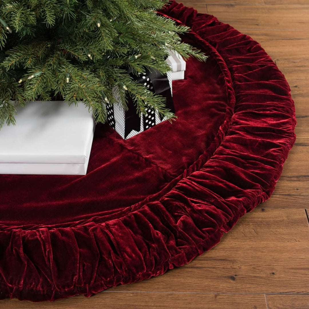 84 PLUSH WINE VELVET TREESKIRT