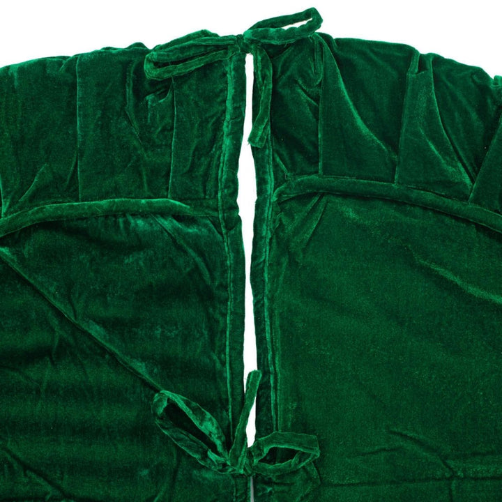 72 PLUSH EMERALD GREEN VELVET TREESKIRT