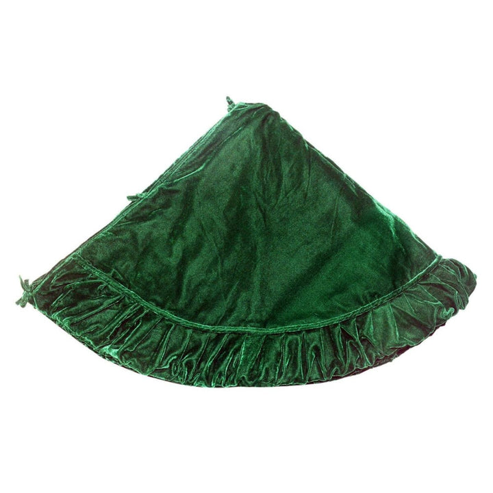 72 PLUSH EMERALD GREEN VELVET TREESKIRT