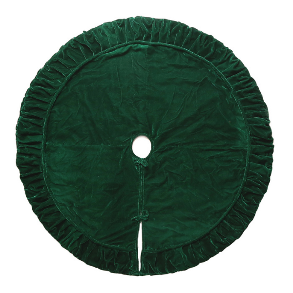 84 PLUSH EMERALD GREEN VELVET TREESKIRT - VICKERMAN COMPANY - Compralo en CorinneRegalos.com