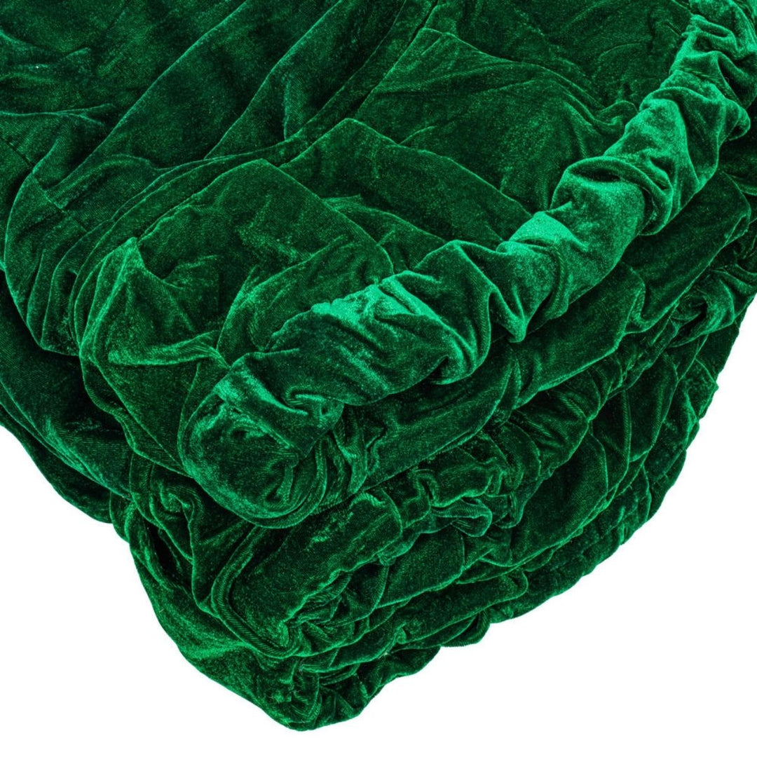84 PLUSH EMERALD GREEN VELVET TREESKIRT