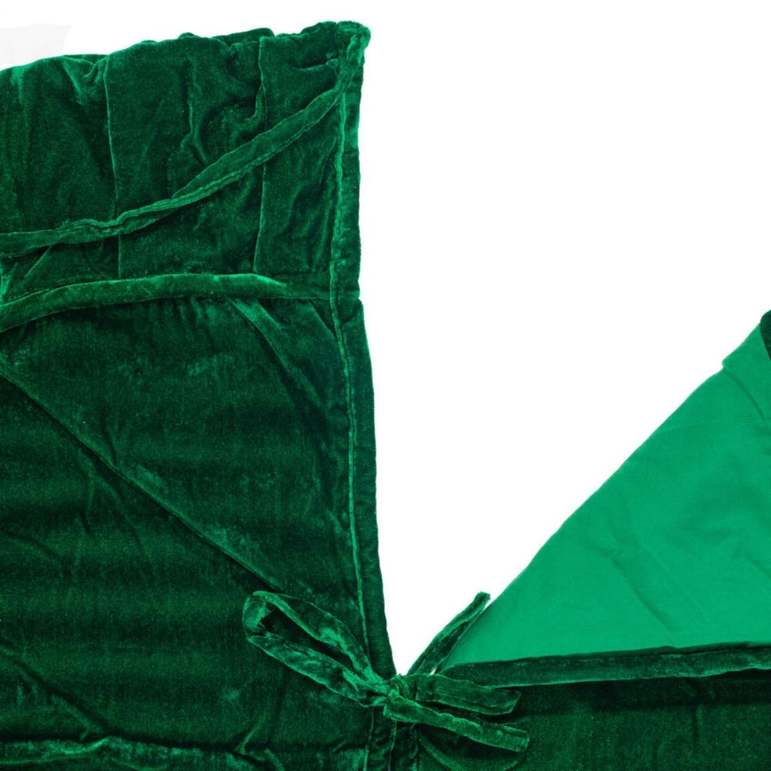 84 PLUSH EMERALD GREEN VELVET TREESKIRT