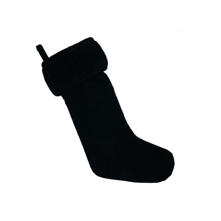 8X19  PLUSH BLACK VELVET STOCKING