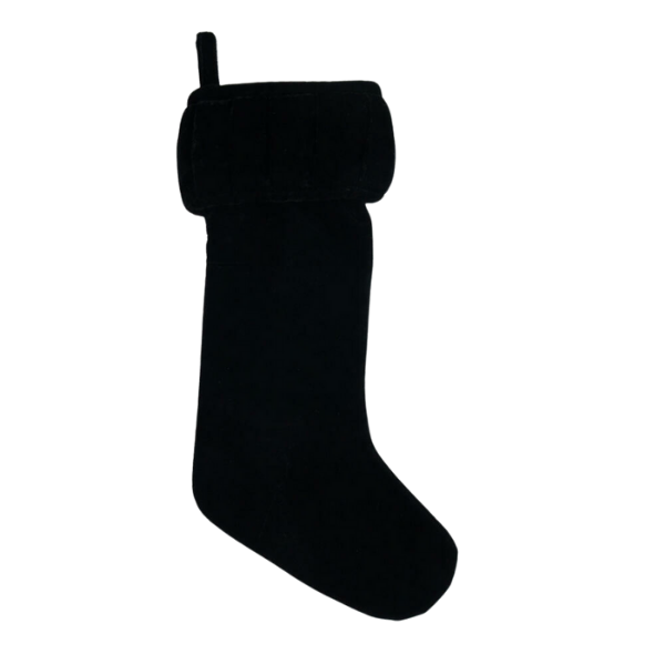 8X19  PLUSH BLACK VELVET STOCKING - VICKERMAN COMPANY - Compralo en CorinneRegalos.com