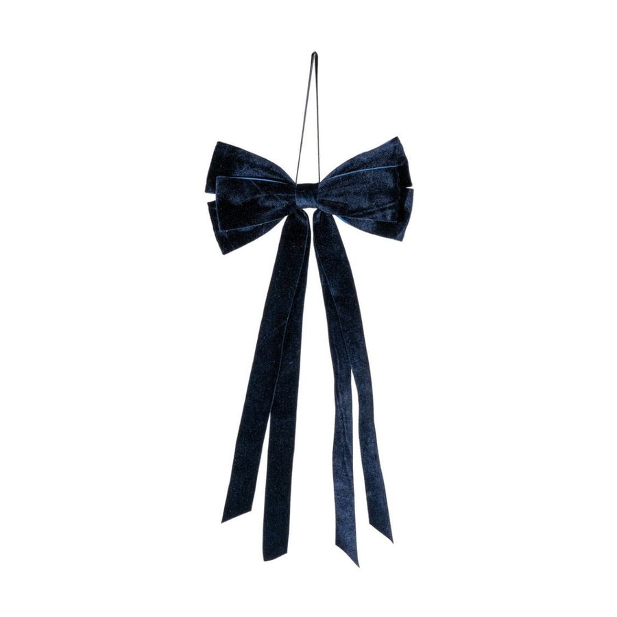 17X8 MIDNIGHT BLUE VELVET BOW CLIP 3/B - VICKERMAN COMPANY - Compralo en CorinneRegalos.com