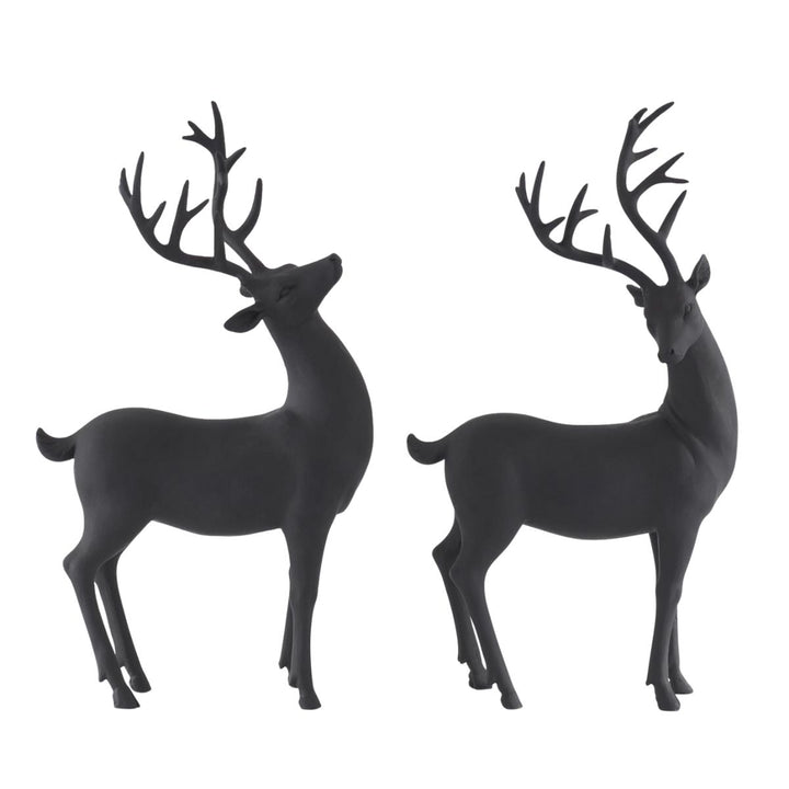 [2/4] | SET OF 2 MATTE BLACK DEER - K&K INTERIORS - Compralo en CorinneRegalos.com