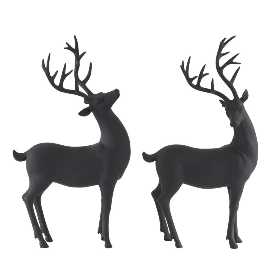 [2/4] | SET OF 2 MATTE BLACK DEER - K&K INTERIORS - Compralo en CorinneRegalos.com