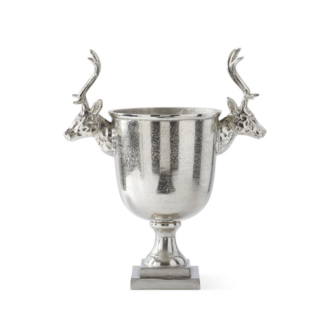 [2/4] | 22 INCH SILVER METAL DEER BUST HANDLE WINE CHILLER - K&K INTERIORS - Compralo en CorinneRegalos.com