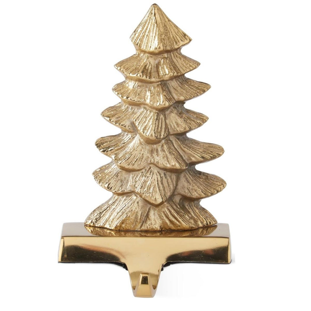 [2/8] | 8.25 INCH POLISHED BRASS CHRISTMAS TREE STOCKING HOL - K&K INTERIORS - Compralo en CorinneRegalos.com