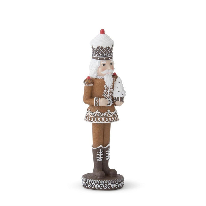 [2/16] | 12.25 INCH GINGERBREAD NUTCRACKER HOLDING WHITE CUP