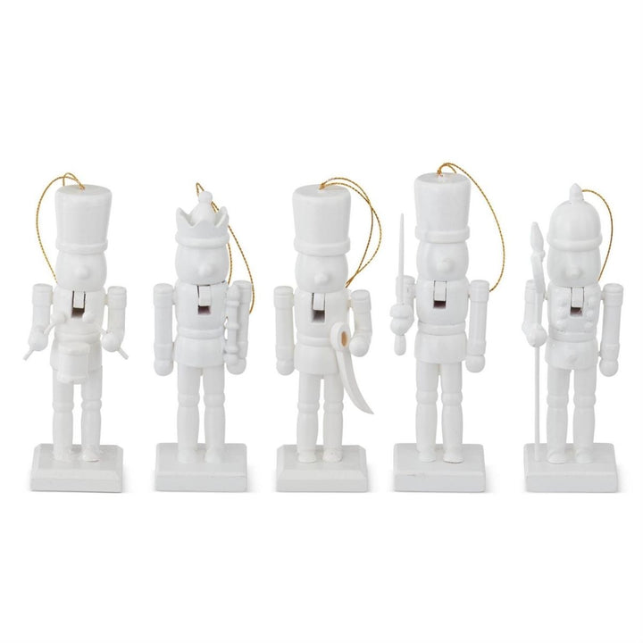 [10/280] | ASSORTED 5 INCH WHITE NUTCRACKER ORNAMENTS (5 STY - K&K INTERIORS - Compralo en CorinneRegalos.com