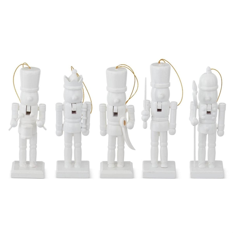 [10/280] | ASSORTED 5 INCH WHITE NUTCRACKER ORNAMENTS (5 STY - K&K INTERIORS - Compralo en CorinneRegalos.com