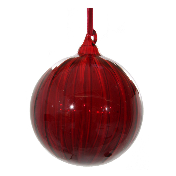 Glass ball transparent burgundy 15cm pc 0 - SHISHI - Compralo en CorinneRegalos.com