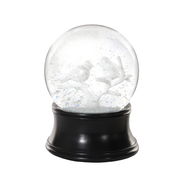 Glass water globe white birds - SHISHI - Compralo en CorinneRegalos.com