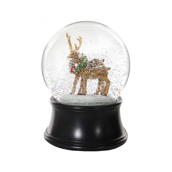 Glass water globe deers with wreath - SHISHI - Compralo en CorinneRegalos.com