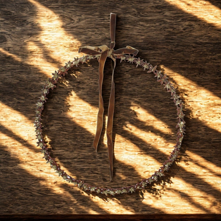 STAR ANISE RING GOLD GLITTER 40CM