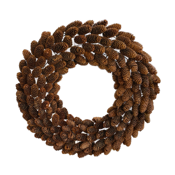 Fir cone wreath natural 70cm d70cm pc - SHISHI - Compralo en CorinneRegalos.com