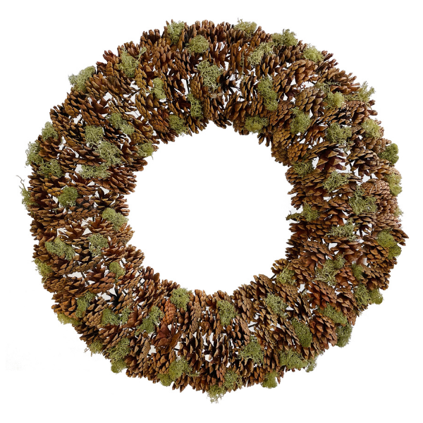 Pinecone wreath with moss natural - SHISHI - Compralo en CorinneRegalos.com