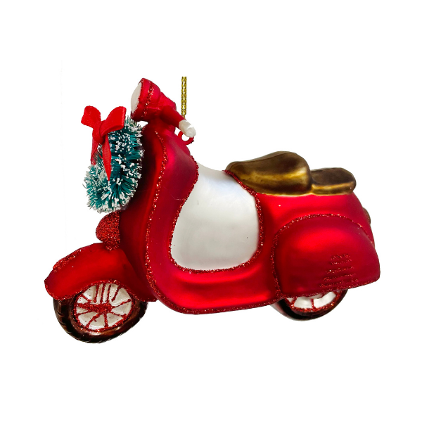 Glass scooter red 12cm pc - SHISHI - Compralo en CorinneRegalos.com
