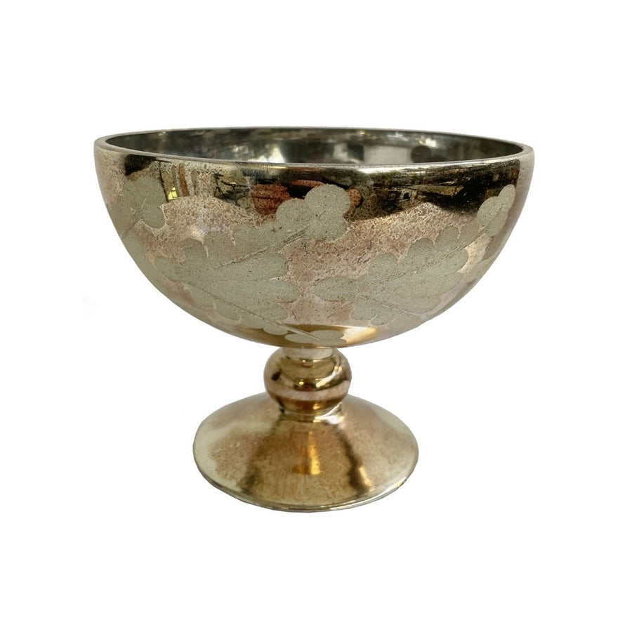 "GLASS BOWL ENGRAVED RUSTIC GOLD D15;H12CM" - SHISHI - Compralo en CorinneRegalos.com