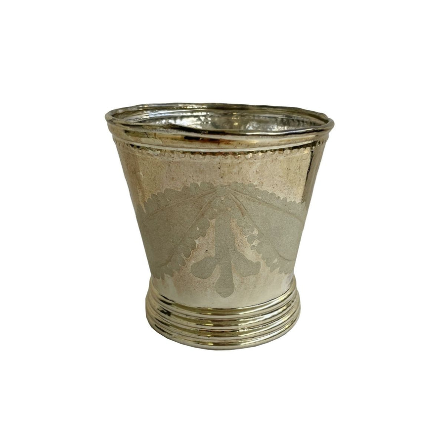 "GLASS POT ENGRAVED RUSTIC GOLDD10;H10CM" - SHISHI - Compralo en CorinneRegalos.com