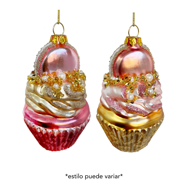 Glass cupcake mix2 pink 9cm pc - SHISHI - Compralo en CorinneRegalos.com