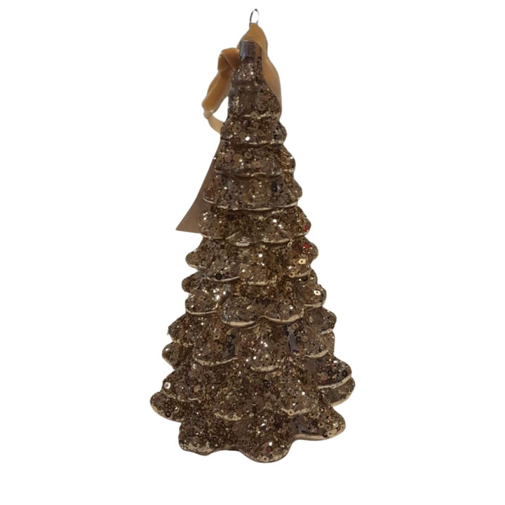 GLASS TREE ORNAMENT GOLD 18CM - SHISHI - Compralo en CorinneRegalos.com