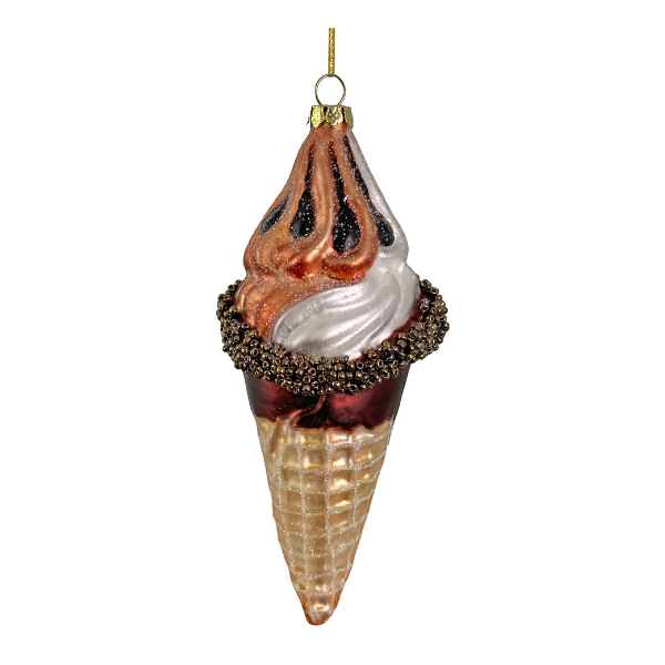 Glass ice-cream brown gold 14cm pc - SHISHI - Compralo en CorinneRegalos.com