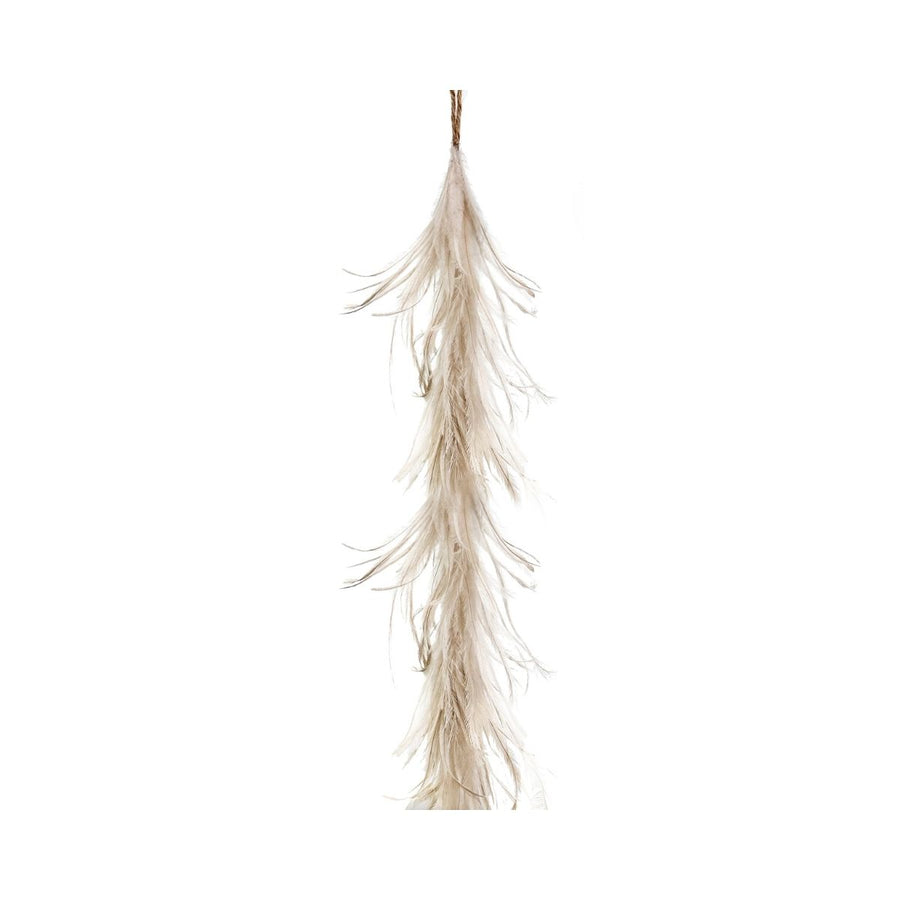 FEATHER GARLAND BEIGE 120CM - SHISHI - Compralo en CorinneRegalos.com