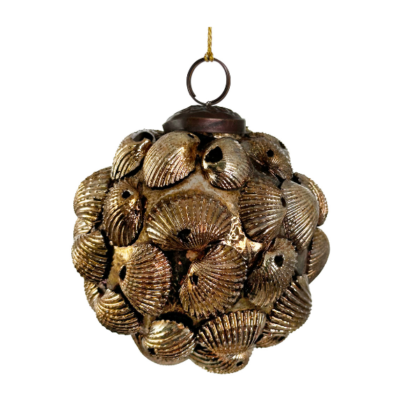 Shell ball aged gold 8cm pc - SHISHI - Compralo en CorinneRegalos.com