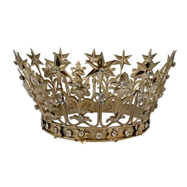 Metal crown antique silver d23cm pc - SHISHI - Compralo en CorinneRegalos.com