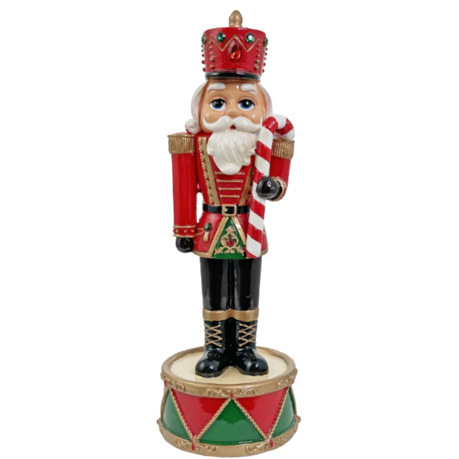 NUTCRACKER HOLDING STICK CANDY MUSIC BOX 30CM - SHISHI - Compralo en CorinneRegalos.com