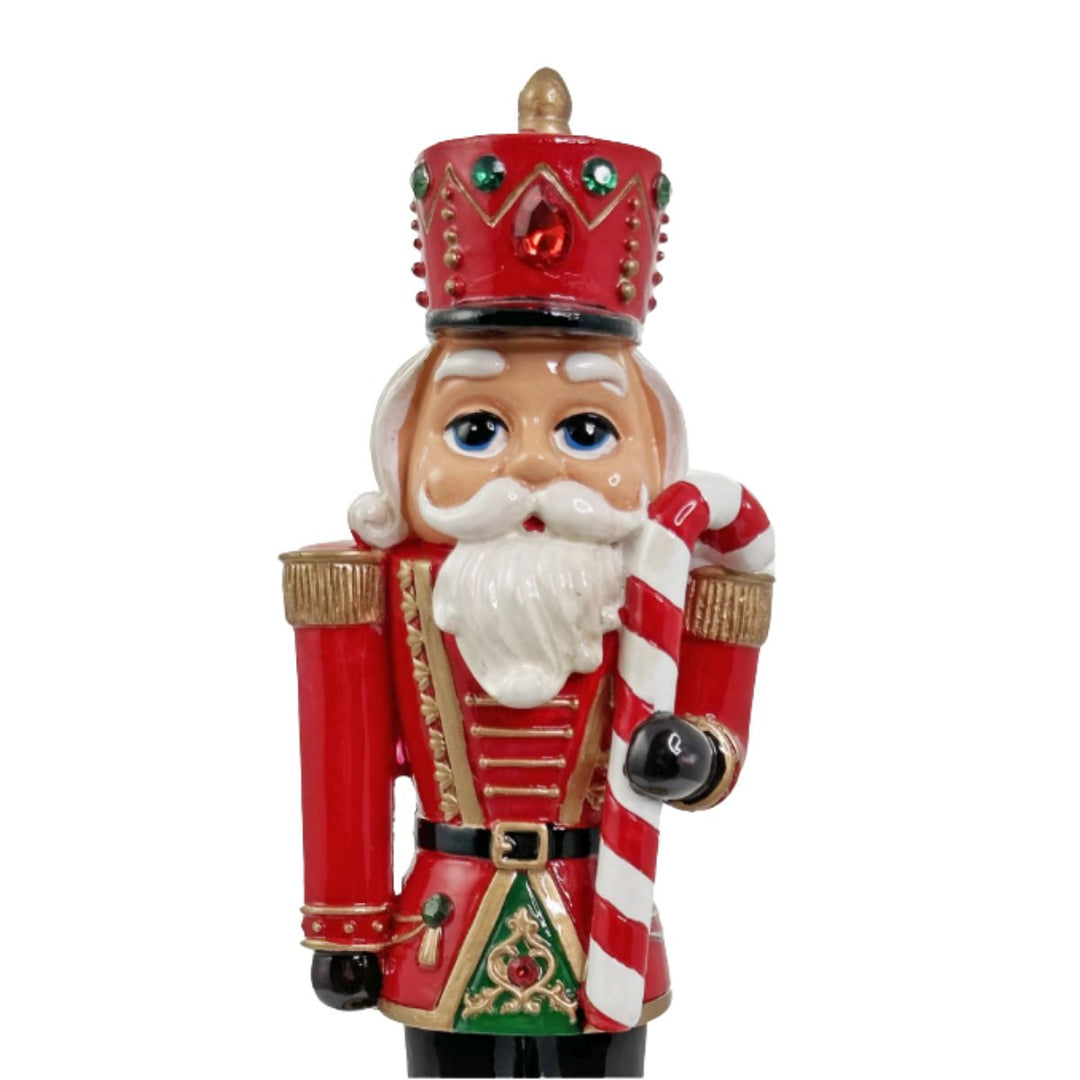 NUTCRACKER HOLDING STICK CANDY MUSIC BOX 30CM