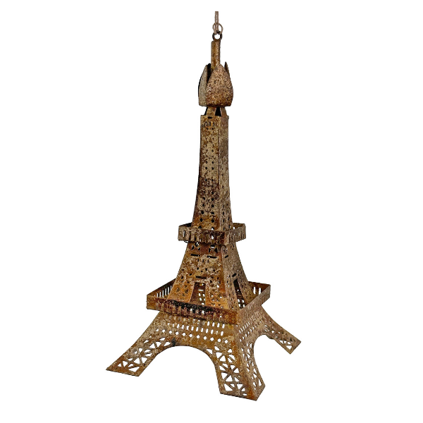 Metal Eiffel tower ornament antique gold - SHISHI - Compralo en CorinneRegalos.com