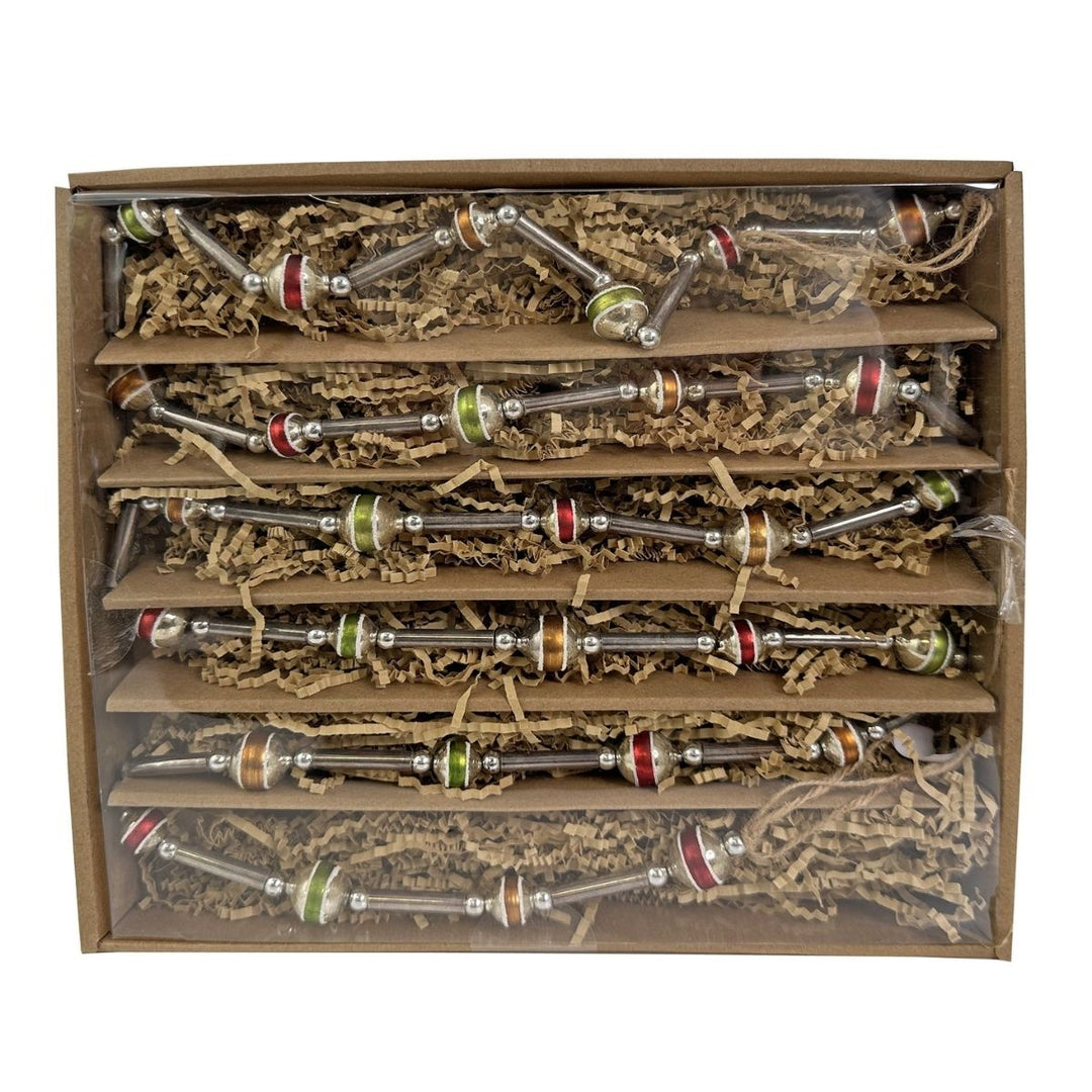 GLASS BEAD GARLAND SILVER WITH COLORED BALLS 180CM - SHISHI - Compralo en CorinneRegalos.com